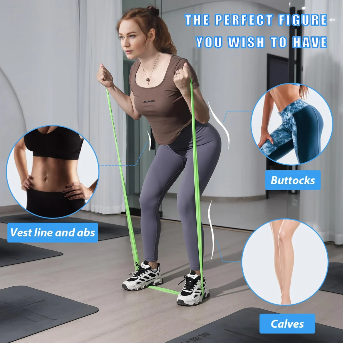 Resistance Band Set Stretch Bands for Working Out Women or Men, Strength Training, Home Fitnes, Toning Stretching Yoga Pilates - Image 2