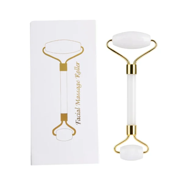 White Jade Roller Scraping Board Set Face Gua Sha Anti-Wrinkle Gouache Scraper Facial Lifting SPA Skin Care Jade Massager