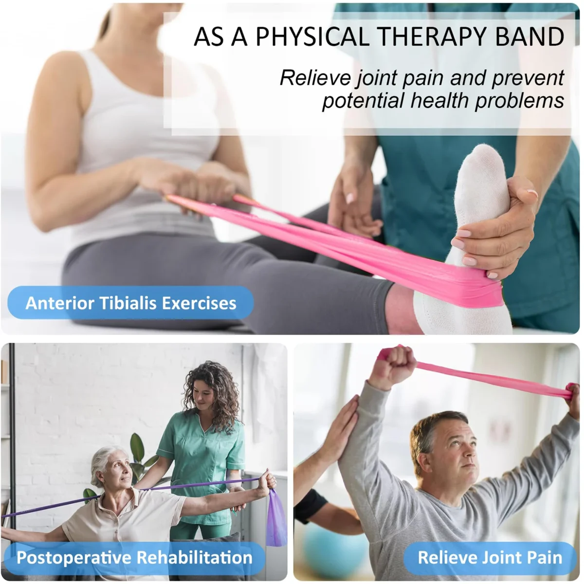 Resistance Band Set Stretch Bands for Working Out Women or Men, Strength Training, Home Fitnes, Toning Stretching Yoga Pilates - Image 3